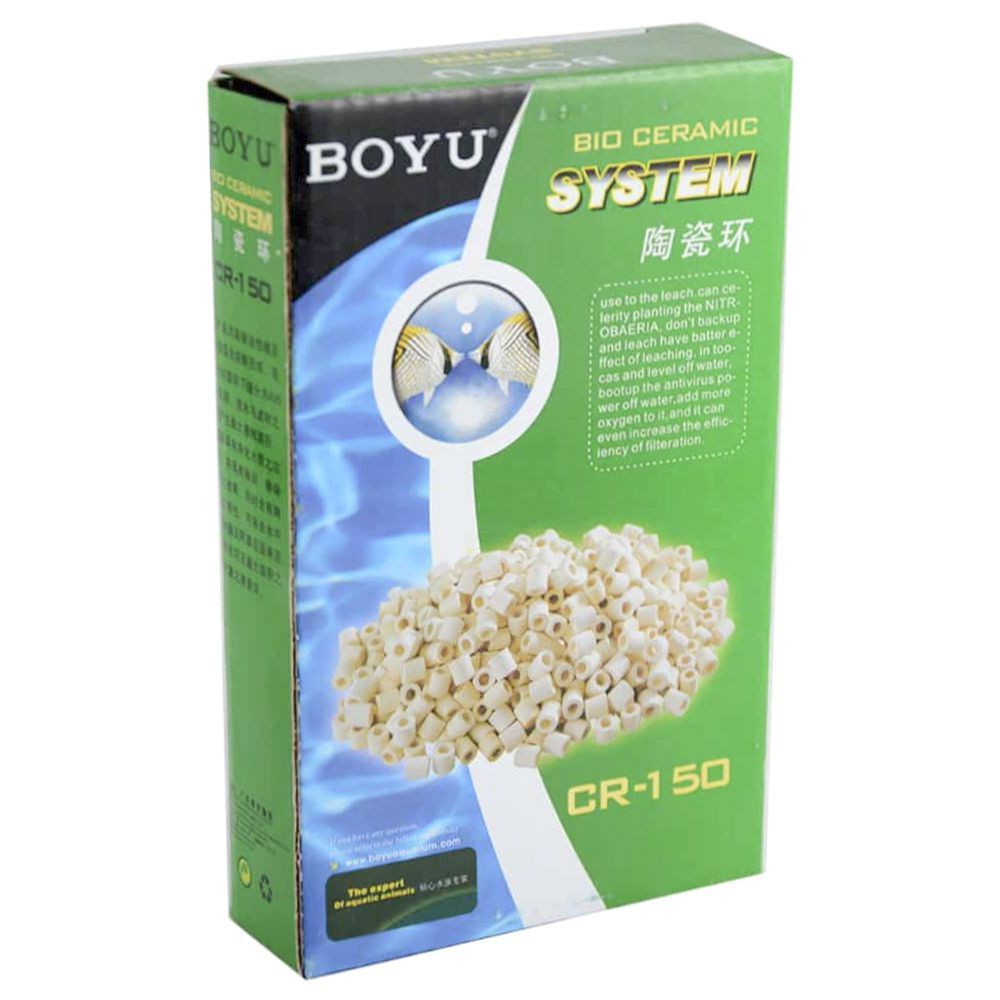Inele ceramice filtru acvariu Boyu 150 gr. 3 Inele ceramice filtru acvariu Boyu sunt ideale pentru toate tipurile de acvarii. Realizate din bioceramica acvariu de calitate, aceste inele ceramica servesc drept material filtrant acvariu pentru colonii bacteriene sanatoase.