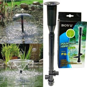Kit arteziana pentru fantani arteziene cu dispersie in cupola sau palnie. Este un produs de tip accesorii fantana arteziana de foarte buna calitate.  Kit de dispersia apei pentru fantani arteziene usor de montat pe o gama foarte variata de pompe de apa de dimensiuni diferite.  Kit complet fantana arteziana ce se poate cupla la pompe de apa cu un debit cuprins in intervalul: 2500-16000 litri/ora.  PQ-2 este un produs de tip accesorii fantana arteziana de foarte buna calitate cu utilizare indelungata. Kitul este telescopic si permite ajustarea debitului de apa.  Inaltimea kitului si jocul de apa se poate ajusta cu usurinta.  Kit de arteziana pentru pompele de apa ce creeaza efect de cupola sau de palnie la alegere. Practic este un cap pentru fantana arteziana ce faciliteaza dispersia apei sub diferite forme, usor de ajustat.  Confectionat din material plastic de foarte buna calitate si durabil.  Ambalaj: 1 buc. / set.  Se poate cupla la pompe de apa cu un debit cuprins in intervalul: 2500 - 16000 litri / ora.   Kitul permite ajustarea debitului de apa avand robinetul integrat in partea inferioara a acestuia.  Se poate cupla la urmatoarele tipuri de pompe: - pompe submersibile cu stutul de iesire cu filet interior diametrul 32 mm. - pompe submersibile cu stutul de iesire cu filet exterior diametrul 32 mm. - pompe submersibile cu stutul de iesire cu filet exterior diametrul 46 mm. - Teava cu diametrul interior de 41 mm. - Teava cu diametrul interior de 53 mm.  Inaltimea totala a acestui kit de dispersie a apei este de 544 mm.
