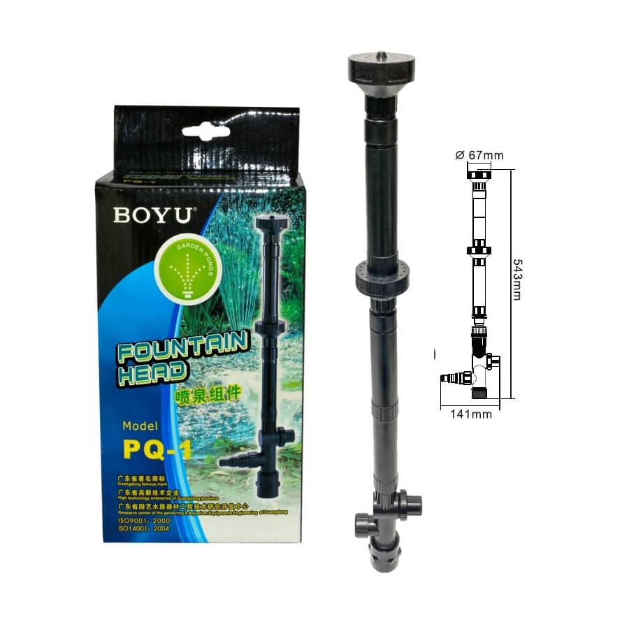 Kit fantana arteziana tasnitoare cu doua unitati de dispersie apa 4 Kit fantana arteziana tasnitoare cu doua duze de fantani arteziene din care tasneste apa intr-un mod cu totul deosebit. Kit pentru pompa fantana arteziana compatibil cu pompe ce au un debit de apa cuprins in intervalul 2000 – 15000 litri/oră. Cu cat pompa este mai puternica cu atat inaltimea jetului de apa este mai mare. Kit de dispersia apei pentru fântâni arteziene ușor de montat pe o gamă foarte variată de pompe de apă de dimensiuni diferite. Kit cu doua duze fantani arteziene din care tasneste apa intr-un mod cu totul deosebit atat din capat cat si din partea inferioara. Kit arteziana confectionat din material plastic. Ambalaj: 1 buc. / set. Chitul permite ajustarea debitului de apă având robinetul integrat în partea inferioară a acestuia. Se poate cupla la următoarele tipuri de pompe: – pompe cu ștuțul de ieșire cu filet interior diametrul 32 mm. – pompe cu ștuțul de ieșire cu filet exterior diametrul 32 mm. – pompe cu ștuțul de ieșire cu filet exterior diametrul 46 mm. – Țeavă cu diametrul interior de 41 mm. – Țeavă cu diametrul interior de 53 mm. Înălțimea totală a acestui kit arteziana de dispersie a apei este de 630 mm.