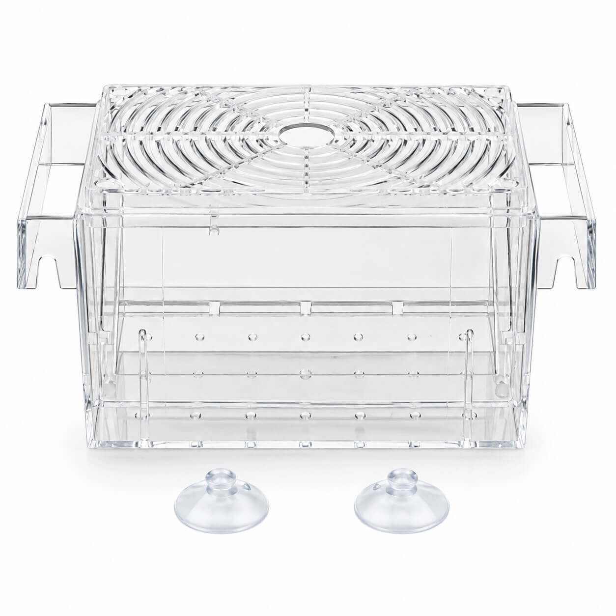 Maternitate pesti vivipari in V Boyu 16 cm 2 Maternitate pentru acvariu Boyu din plastic transparent cu capac si doua ventuze