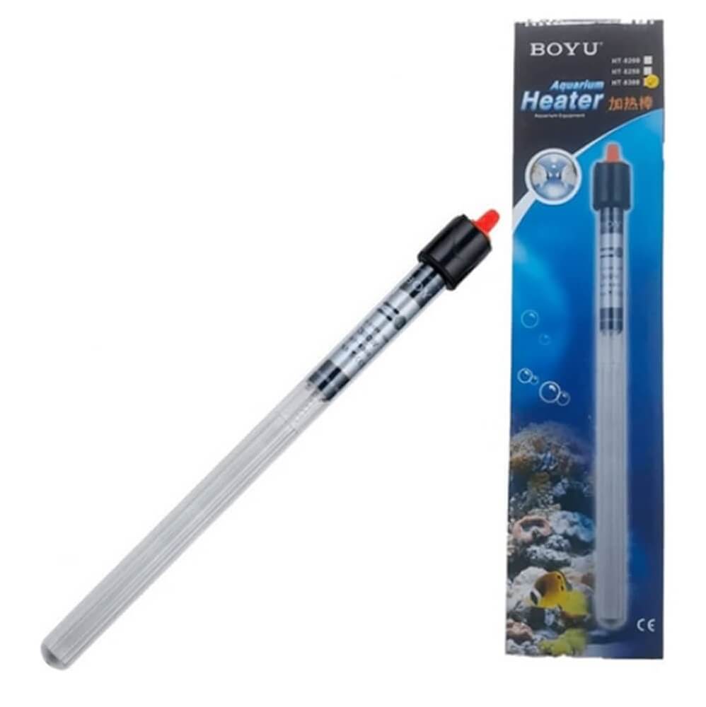 Incalzitor pentru acvariu cu termostat Boyu 100 W 7 Incalzitor pentru acvariu cu termostat Boyu 100W, ideal ca incalzitor acvariu 90l, maxim 130l. Ofera incalzire optima si control precis al temperaturii. Incalzitorul pentru acvariu cu termostat Boyu 100W este solutia ideala pentru mentinerea unei temperaturi constante in acvariile cu volume intre 90 si 130 litri. Acest incalzitor ofera o incalzire optima si un control precis al temperaturii, asigurand un mediu sanatos pentru pestii tai chiar si intr-un volum generos de apa utilizat ca incalzitor acvariu 130l. Cu o putere de 100W, incalzitorul Boyu este proiectat pentru a mentine temperatura ideala in acvariu, indiferent de fluctuatiile de temperatura din exterior. Este usor de reglat datorita termostatului incorporat, permitandu-ti sa setezi temperatura dorita cu usurinta. Acest incalzitor pentru acvariu cu termostat este complet submersibil, ceea ce inseamna ca poate fi montat in totalitate in apa, asigurand o distribuire uniforma a caldurii. In plus, indicatorul LED de functionare/oprire (on/off) iti permite sa vezi rapid daca incalzitorul este in functiune. Incalzitorul Boyu vine echipat cu ventuze pentru o fixare sigura si stabila pe peretele acvariului. Cu o inaltime de 29 cm si un diametru de 2 cm, acest incalzitor 100W se potriveste perfect in acvariile de dimensiuni medii. Caracteristici: Putere: 100W Volum acvariu: Ideal pentru acvarii de 90-130 litri Termostat: Da, usor de reglat Submersibil: Complet submersibil Indicator LED: Vizibilitate usoara a starii de functionare Fixare: Ventuze incluse pentru o instalare sigura Dimensiuni: 29 cm inaltime, 2 cm diametru Acest incalzitor pentru acvariu cu termostat Boyu 100W asigura o incalzire eficienta si constanta, fiind alegerea perfecta pentru pasionatii de acvaristica ce doresc sa ofere pestilor un mediu optim si stabil.
