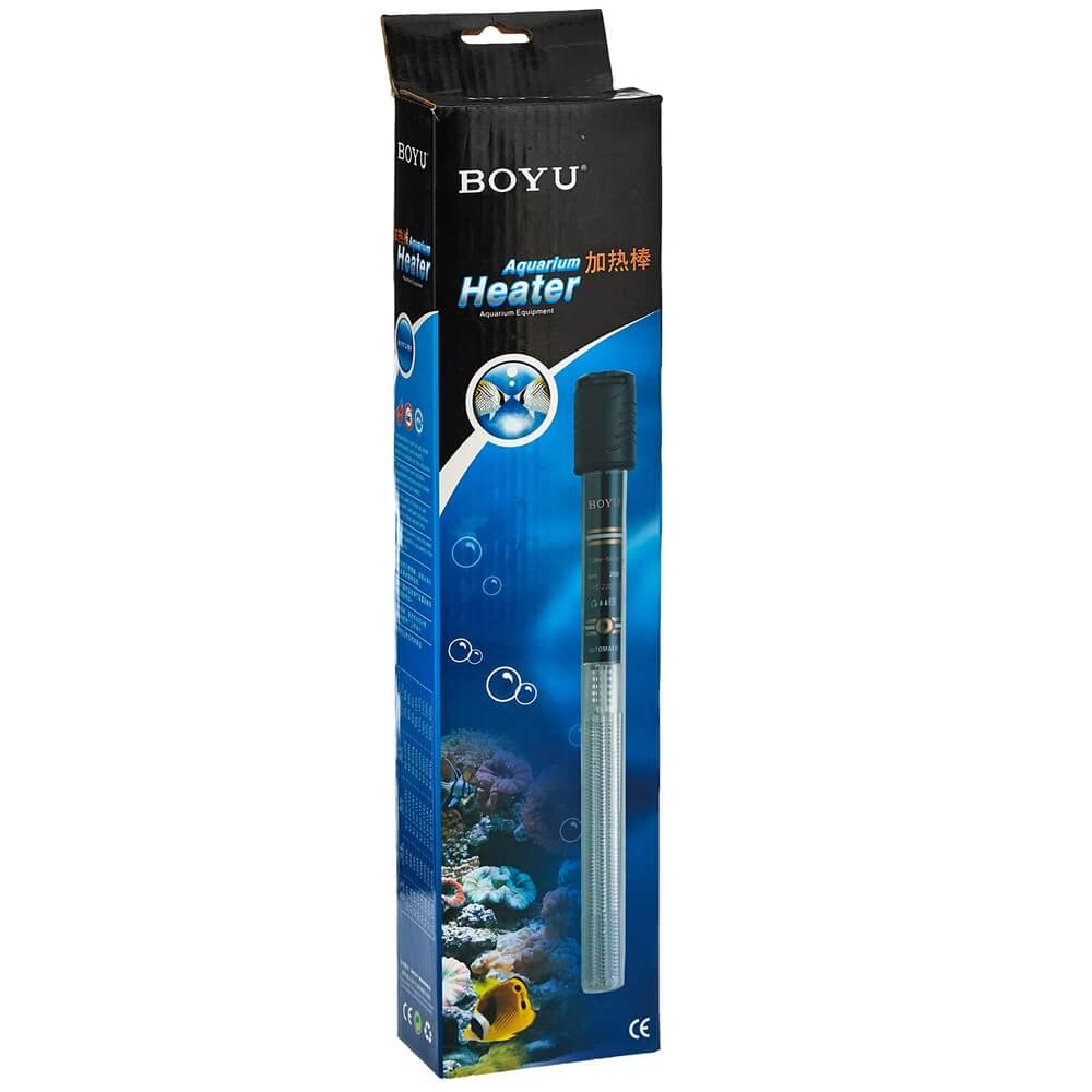 Incalzitor pentru acvariu cu termostat Boyu 100 W 12 Incalzitor pentru acvariu cu termostat Boyu 100W, ideal ca incalzitor acvariu 90l, maxim 130l. Ofera incalzire optima si control precis al temperaturii. Incalzitorul pentru acvariu cu termostat Boyu 100W este solutia ideala pentru mentinerea unei temperaturi constante in acvariile cu volume intre 90 si 130 litri. Acest incalzitor ofera o incalzire optima si un control precis al temperaturii, asigurand un mediu sanatos pentru pestii tai chiar si intr-un volum generos de apa utilizat ca incalzitor acvariu 130l. Cu o putere de 100W, incalzitorul Boyu este proiectat pentru a mentine temperatura ideala in acvariu, indiferent de fluctuatiile de temperatura din exterior. Este usor de reglat datorita termostatului incorporat, permitandu-ti sa setezi temperatura dorita cu usurinta. Acest incalzitor pentru acvariu cu termostat este complet submersibil, ceea ce inseamna ca poate fi montat in totalitate in apa, asigurand o distribuire uniforma a caldurii. In plus, indicatorul LED de functionare/oprire (on/off) iti permite sa vezi rapid daca incalzitorul este in functiune. Incalzitorul Boyu vine echipat cu ventuze pentru o fixare sigura si stabila pe peretele acvariului. Cu o inaltime de 29 cm si un diametru de 2 cm, acest incalzitor 100W se potriveste perfect in acvariile de dimensiuni medii. Caracteristici: Putere: 100W Volum acvariu: Ideal pentru acvarii de 90-130 litri Termostat: Da, usor de reglat Submersibil: Complet submersibil Indicator LED: Vizibilitate usoara a starii de functionare Fixare: Ventuze incluse pentru o instalare sigura Dimensiuni: 29 cm inaltime, 2 cm diametru Acest incalzitor pentru acvariu cu termostat Boyu 100W asigura o incalzire eficienta si constanta, fiind alegerea perfecta pentru pasionatii de acvaristica ce doresc sa ofere pestilor un mediu optim si stabil.