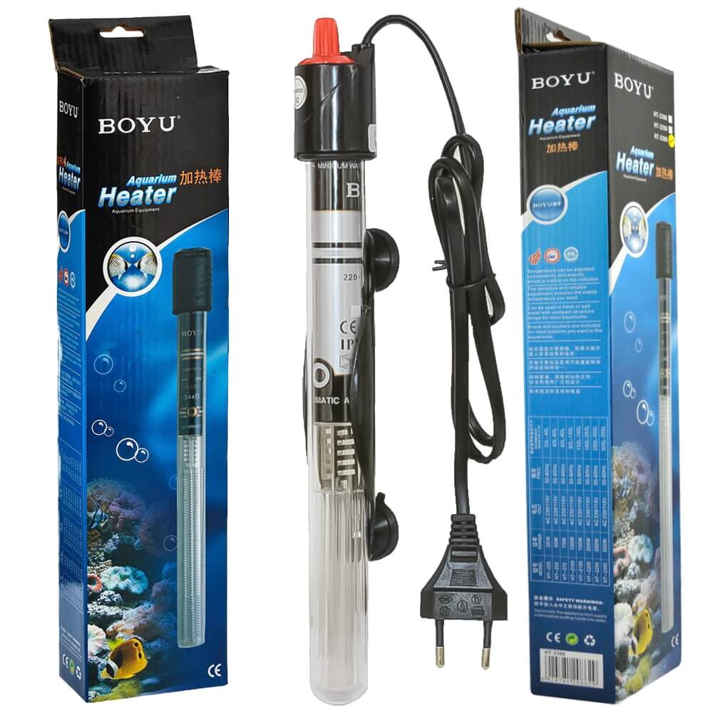Incalzitor pentru acvariu cu termostat Boyu 100 W 15 Incalzitor pentru acvariu cu termostat Boyu 100W, ideal ca incalzitor acvariu 90l, maxim 130l. Ofera incalzire optima si control precis al temperaturii. Incalzitorul pentru acvariu cu termostat Boyu 100W este solutia ideala pentru mentinerea unei temperaturi constante in acvariile cu volume intre 90 si 130 litri. Acest incalzitor ofera o incalzire optima si un control precis al temperaturii, asigurand un mediu sanatos pentru pestii tai chiar si intr-un volum generos de apa utilizat ca incalzitor acvariu 130l. Cu o putere de 100W, incalzitorul Boyu este proiectat pentru a mentine temperatura ideala in acvariu, indiferent de fluctuatiile de temperatura din exterior. Este usor de reglat datorita termostatului incorporat, permitandu-ti sa setezi temperatura dorita cu usurinta. Acest incalzitor pentru acvariu cu termostat este complet submersibil, ceea ce inseamna ca poate fi montat in totalitate in apa, asigurand o distribuire uniforma a caldurii. In plus, indicatorul LED de functionare/oprire (on/off) iti permite sa vezi rapid daca incalzitorul este in functiune. Incalzitorul Boyu vine echipat cu ventuze pentru o fixare sigura si stabila pe peretele acvariului. Cu o inaltime de 29 cm si un diametru de 2 cm, acest incalzitor 100W se potriveste perfect in acvariile de dimensiuni medii. Caracteristici: Putere: 100W Volum acvariu: Ideal pentru acvarii de 90-130 litri Termostat: Da, usor de reglat Submersibil: Complet submersibil Indicator LED: Vizibilitate usoara a starii de functionare Fixare: Ventuze incluse pentru o instalare sigura Dimensiuni: 29 cm inaltime, 2 cm diametru Acest incalzitor pentru acvariu cu termostat Boyu 100W asigura o incalzire eficienta si constanta, fiind alegerea perfecta pentru pasionatii de acvaristica ce doresc sa ofere pestilor un mediu optim si stabil.
