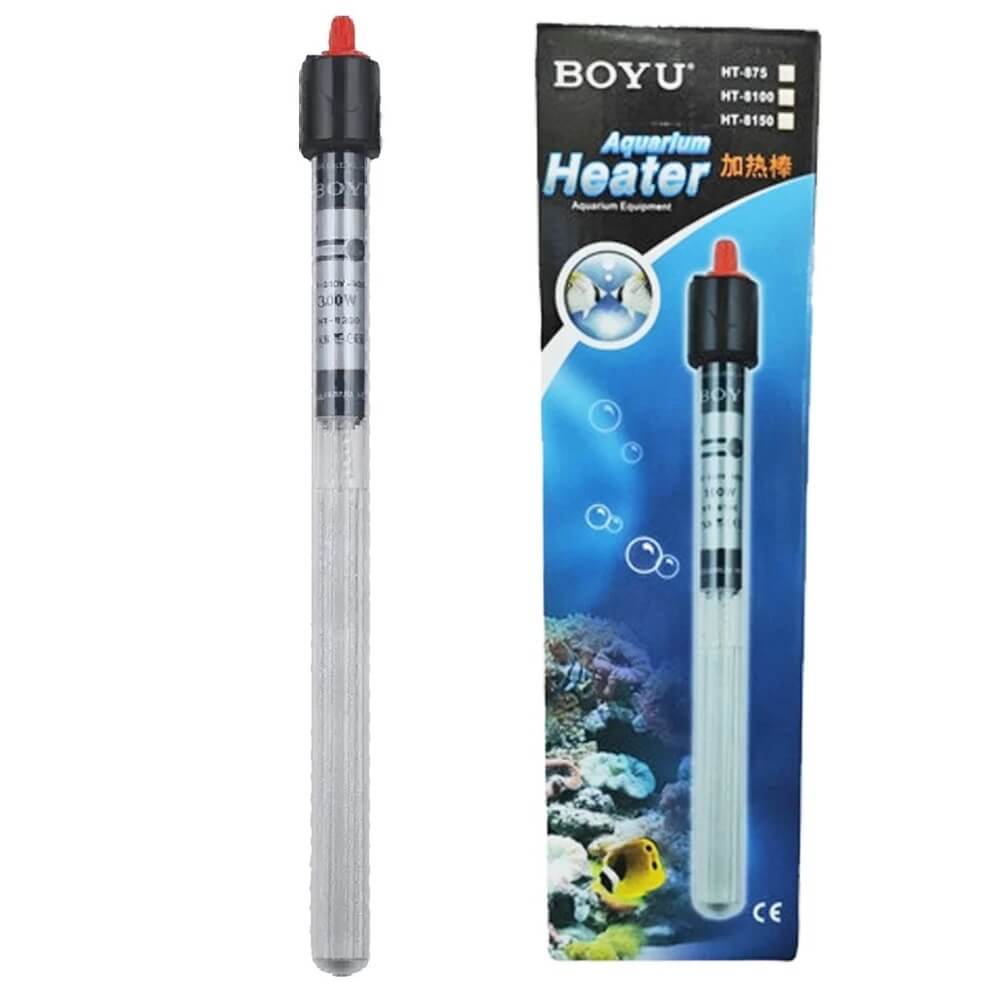 Incalzitor pentru acvariu cu termostat Boyu 100 W 8 Incalzitor pentru acvariu cu termostat Boyu 100W, ideal ca incalzitor acvariu 90l, maxim 130l. Ofera incalzire optima si control precis al temperaturii. Incalzitorul pentru acvariu cu termostat Boyu 100W este solutia ideala pentru mentinerea unei temperaturi constante in acvariile cu volume intre 90 si 130 litri. Acest incalzitor ofera o incalzire optima si un control precis al temperaturii, asigurand un mediu sanatos pentru pestii tai chiar si intr-un volum generos de apa utilizat ca incalzitor acvariu 130l. Cu o putere de 100W, incalzitorul Boyu este proiectat pentru a mentine temperatura ideala in acvariu, indiferent de fluctuatiile de temperatura din exterior. Este usor de reglat datorita termostatului incorporat, permitandu-ti sa setezi temperatura dorita cu usurinta. Acest incalzitor pentru acvariu cu termostat este complet submersibil, ceea ce inseamna ca poate fi montat in totalitate in apa, asigurand o distribuire uniforma a caldurii. In plus, indicatorul LED de functionare/oprire (on/off) iti permite sa vezi rapid daca incalzitorul este in functiune. Incalzitorul Boyu vine echipat cu ventuze pentru o fixare sigura si stabila pe peretele acvariului. Cu o inaltime de 29 cm si un diametru de 2 cm, acest incalzitor 100W se potriveste perfect in acvariile de dimensiuni medii. Caracteristici: Putere: 100W Volum acvariu: Ideal pentru acvarii de 90-130 litri Termostat: Da, usor de reglat Submersibil: Complet submersibil Indicator LED: Vizibilitate usoara a starii de functionare Fixare: Ventuze incluse pentru o instalare sigura Dimensiuni: 29 cm inaltime, 2 cm diametru Acest incalzitor pentru acvariu cu termostat Boyu 100W asigura o incalzire eficienta si constanta, fiind alegerea perfecta pentru pasionatii de acvaristica ce doresc sa ofere pestilor un mediu optim si stabil.