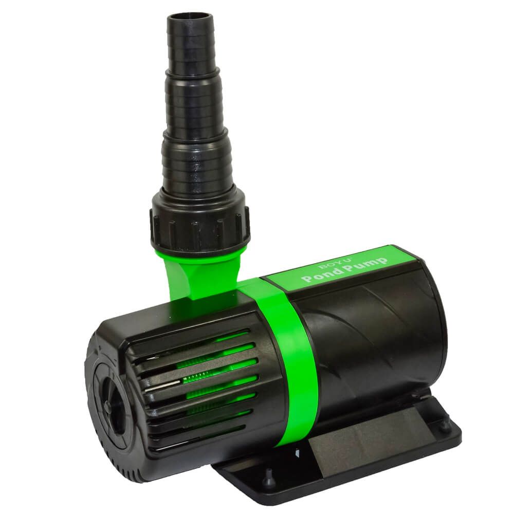 Pompa pentru iazuri 6500 litri/ora 3 Pompa pentru iazuri 6500 litri/ora este o pompa submersibila amfibie utilizata si ca pompa pentru cascada. Pompa recirculare apa iaz pentru alimentarea filtrelor sau cascade pe marginea iazurilor. Pentru cei ce cauta preturi bune la pompe submersibile si fara a face rabat la calitate pompa submersibila Boyu XL este solutia potrivita. Aceasta pompa poate alimenta un filtru de iaz pentru cei ce detin un iaz de gradina fiind suficient de puternica in acest sens. Pompa pentru iazuri 6500 litri/ora este o solutie ideala pentru recircularea apei in iazuri, cascade, fantani arteziene si alte amenajari acvatice. Aceasta pompa submersibila amfibie poate fi utilizata atat sub apa, cat si pe uscat, fiind potrivita pentru alimentarea filtrelor si asigurand un debit constant si puternic. Datorita tehnologiei avansate de conversie adaptiva a frecventei, pompa asigura performante maxime cu un consum minim de energie electrica. Pompa este proiectata pentru a satisface nevoile diferitelor domenii, de la gradini ornamentale si acvarii, pana la helesteie si piscine. Alegerea perfecta pentru cei care doresc o pompa submersibila eficienta si durabila. Pompă de apă submersibila ce se utilizează atât introdusă în apă cât și pe uscat și care se pretează pentru diverse domenii de activitate cum ar fi: -grădini ornamentale -acvarii de dimensiuni mari și medii -acvarii de prezentare pește viu gen supermarket -bazine de păstrăv -heleștee -iazuri -fântâni arteziene -pompa pentru cascada și alte amenajări de apă -recircularea apei -alimentarea cu apă a diverselor incinte -alimentarea cu apă pentru saune, piscine, bazine cu hidromasaj -sisteme de filtrare a apei -irigații -cascade -alimentarea cu apă a diverselor sisteme de filtrare Caracteristici: Cele mai bune performanțe cu un consum minim de energie electrică datorită tehnologiei de conversie adaptivă a frecvenței în funcție de viteză. Extrem de silentioasă. Se poate folosi atât în apă dulce cât și în apă sărată ( în mediu coroziv) Se poate folosi atât în apă cât și pe uscat. Motor capsulat și extrasigilat pentru lucrul în siguranță în contactul cu apa. Ax ceramic noncoroziv. Model: XL-6500 Voltaj: AC230V. Frecvență: 50 Hz. Consum de energie electrică: numai 50 W. Debit maxim: 6.500 Litri / Oră. Înălțimea coloanei maxime de apă ridicată: 3,8 metri. Diametrul ștuțului de evacuare a apei: 1½ inch. Debit de apă reglabil când ștuțul de sorb nu este montat. Dimensiuni: 225 x 100 x 161 mm. Lungimea cablului electric: 2 metri.