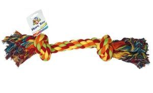 Jucărie câine Cotton Bone MD cu 2 noduri