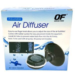 Kit set aerare apa acvariu cu difuzor de aer si valva unisens pentru aerarea apei. Difuzor de aer ce poate fi folosit atat la iazuri cat si la acvarii. Kit set aerare apa acvariu ajustabil Ocean Free Kit-ul set aerare acvariu ajustabil Ocean Free este solutia ideala pentru aerare a apei in acvarii si iazuri. Acest set complet include un difuzor pentru aer si o valva unisens, special concepute pentru a asigura un mediu acvatic sanatos si bine oxigenat. Difuzor de aer rezistent si fiabil Difuzorul de aer inclus in acest kit se remarca prin constructia sa speciala, care ii confera durabilitate si fiabilitate deosebita. Prevazut cu un stut vertical, difuzorul se conecteaza usor la furtunul sursei de aer, iar sistemul de reglare a debitului de aer permite ajustarea precisa a aerarii apei. Valva unisens de calitate superioara Valva unisens inclusa in kit este una dintre cele mai performante valve de sens disponibile pe piata. Echipata cu o diafragma siliconica de inalta calitate, aceasta valva asigura siguranta si o durata de exploatare indelungata, protejand sistemul de aerare impotriva revenirii apei in pompa de aer. Beneficii multiple pentru acvariul tau Utilizarea acestui kit set de aerare apa acvariu ajustabil Ocean Free contribuie la aerarea apei, prevenind acumularea de dioxid de carbon si favorizand cresterea sanatoasa a pestilor si vietuitoarelor acvatice. Aerarea constanta a apei este esentiala pentru mentinerea unui ecosistem echilibrat, reducand riscul aparitiei algelor si a bacteriilor daunatoare.