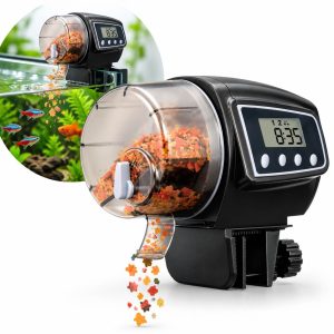 Hranitor automat pesti RESUN AF-2005D montat pe acvariu, dozator mancare pesti acvariu care distribuie hrana automat