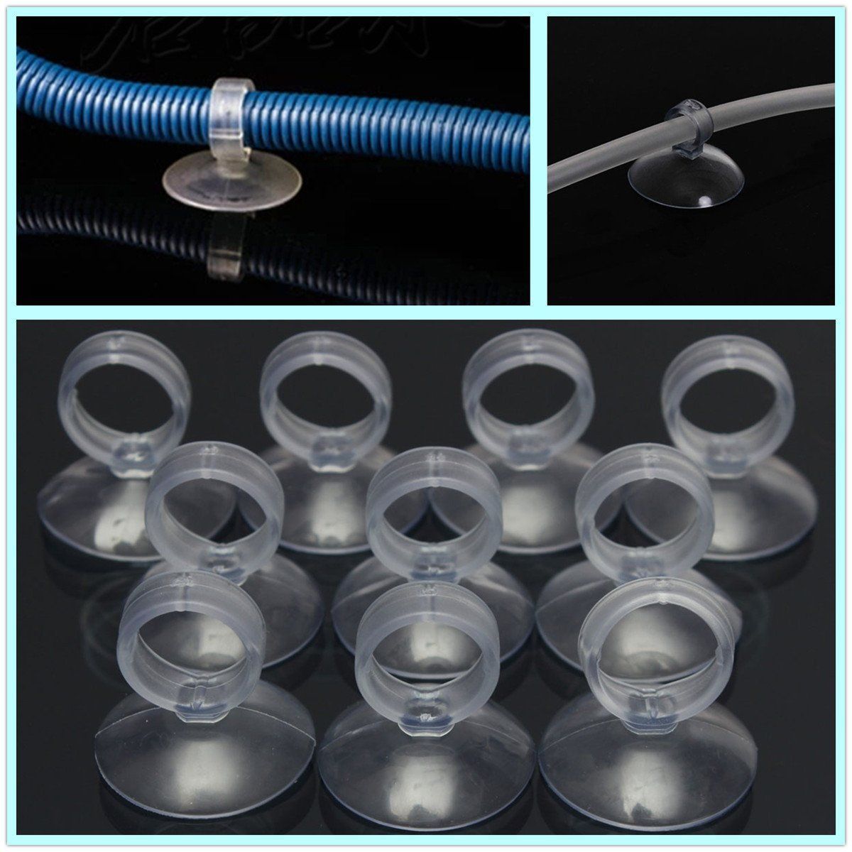 Ventuza de lipit pe geam cu orificiu sferic de 16 mm diametru