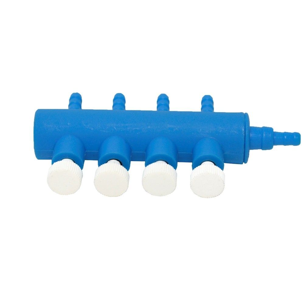 Teu aer albastru cu 4 robineti si reglaj fin 1 Teu aer albastru cu 4 robineti si reglaj fin, distribuitor aer iazuri, teu distributie aer, distribuitor aer teu si robinet plastic pentru acvariu! Descopera solutia perfecta pentru gestionarea eficienta a aerului in acvarii sau iazuri: Teu aer albastru cu 4 robineti si reglaj fin. Conceput special pentru a distribui aerul in mod optim, acest produs combina functionalitatea cu un design compact si materiale rezistente. Ideal pentru utilizare in acvarii, iazuri sau alte aplicatii ce necesita distributia aerului, acest teu pentru distributie aer este alegerea potrivita pentru orice sistem de aerare.