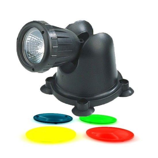 Spot iluminat subacvatic iaz, gradina, acvariu 35W cu 4 lentile color 2 Spot iluminare alb iazuri si gradini 20W cu 4 lentile color