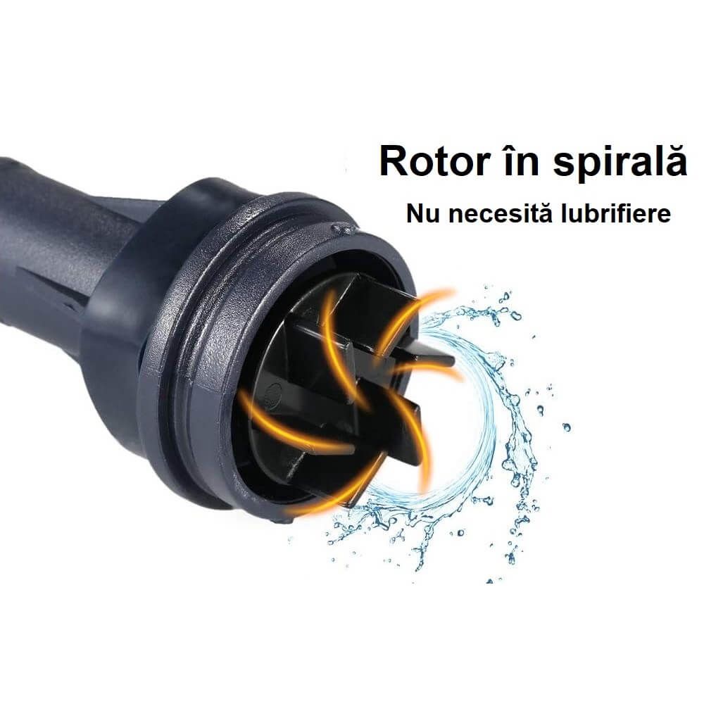 Sifonator electric acvariu pe baterii model L68 16 Sifonator electric acvariu pe baterii model L68. Acest aspirator acvariu este o pompa curatare acvariu actionata de un motor electric pe baterii cu rol de curatare a substratului si schimb de apa. Sifonator electric acvariu simplu si eficient in colectarea mizeriei din substrat. Aspirator substrat acvariu multifuncțional – Acest Sifonator electric acvariu pe baterii pentru acvariu este instrumentul ideal de curățare și întreținere a acvariului fiind un produs multifuncțional ce ajută la colectarea mizeriei dein acvariu, curățarea substratului și schimbul de apă fără efort. Aspirator acvariu diferit de sifonatorul tradițional care necesită apăsare manuală pentru a funcționa, sifonatorul electric pentru acvariu pe baterii este mai rapid, mai eficient și mai convenabil. Pornește la o simplă apăsare de buton și reușește să colecteze mizeria din acvariu pe care majoritatea sistemelor de filtrare nu o pot asimila. Aspirator acvariu cu lungime reglabilă a tubului – Trei tuburi de diferite lungimi pot fi combinate în mod liber iar lungimea maximă a combinației tubului de absorbție este de 60 cm. Potrivit pentru acvarii mici, medii și mari. Poate fi folosit cu tubulatura standard la acvarii cu înălțimea coloanei de apă cuprinsă în intervalul 33 – 60 cm. Utilizarea la acvarii cu înălțimea coloanei de apă mai mică de 33 cm este posibilă cu scurtarea prin tăiere a țevii transparente de sorb. Astfel aspiratorul poate fi folosit la acvarii cu înălțimea coloanei de apă de până la 22 cm. NOTĂ Pentru a vă asigura că folosiți corect produsul nu utilizați continuu mai mult de 30 de minute și nu scufundați compartimentul bateriei în apă. Pentru a asigura o aspirație puternică trebuie să utilizați produsul la nivelul apei indicat pe corpul sifonatorului în linia de limită minimă și maximă a apei înainte de a apăsa butonul de alimentare. Culoare: gri cu tubulatură transparentă. Necesită 2 baterii de tip C de 1,5 V (nu sunt incluse). Aspirator acvariu cu săculeț pentru colectarea mizeriei și furtun de schimbare a apei incluse. Dotat cu o pompă de apă cu un debit aproximativ de 520 litri/oră