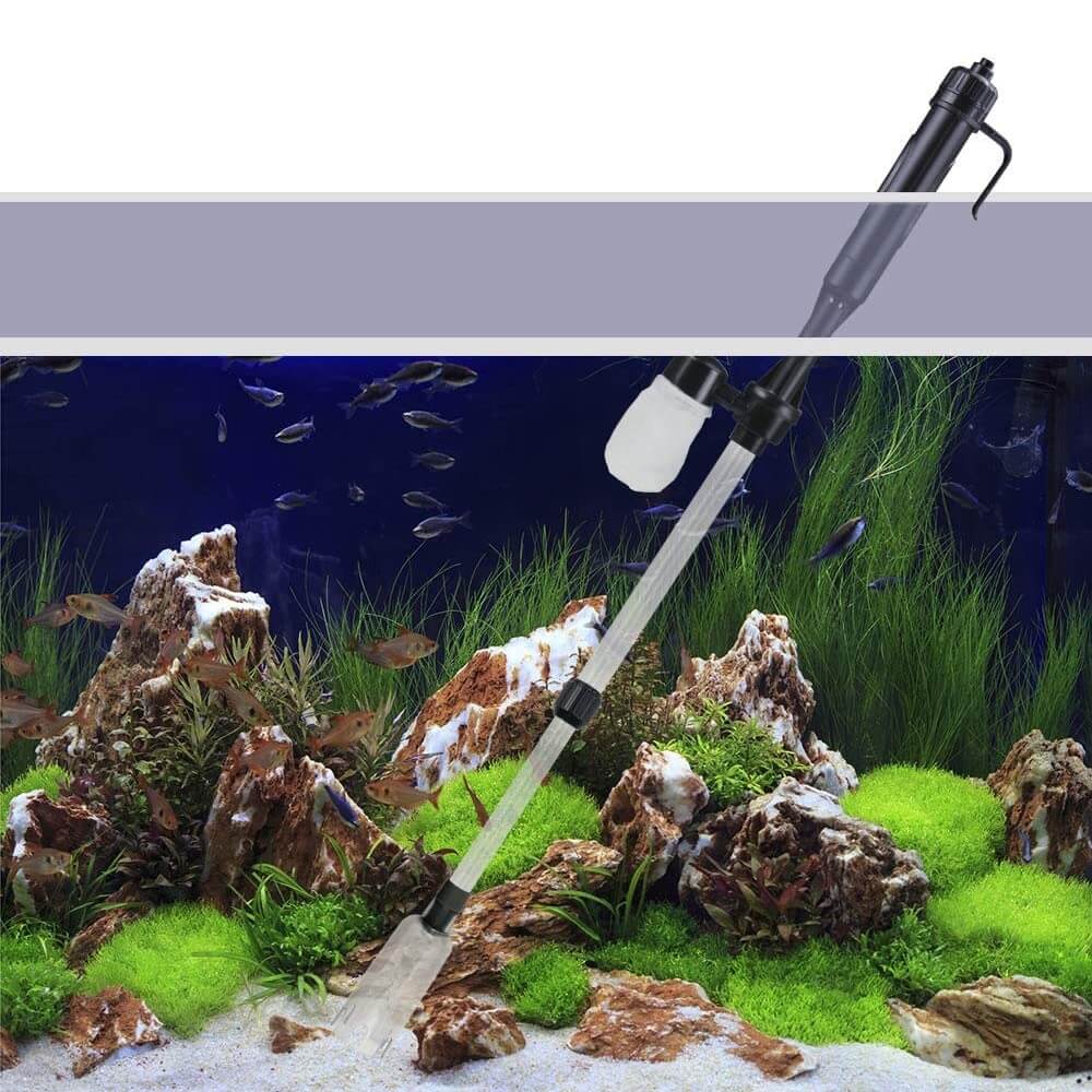 Sifonator electric acvariu pe baterii model L68 4 Sifonator electric acvariu pe baterii model L68, aspirator acvariu eficient, pompa curatare acvariu pentru intretinere usoara si rapida!