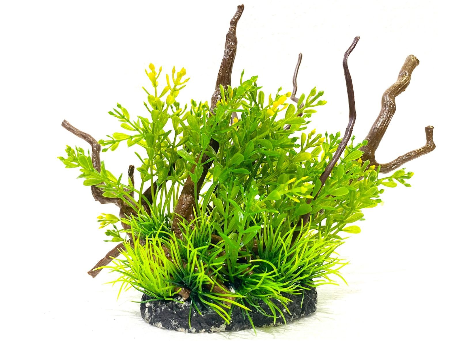 Plante plastic ornamentale acvariu cu Drift Wood 4 Plante plastic ornamentale – Plante plastic ornamentale acvariu cu Drift Wood ofera stil instant. plante artificiale sigure, aranjamente flori artificiale acvariu si flori si plante artificiale de acvariu usor de curatat pentru un peisaj mereu verde.