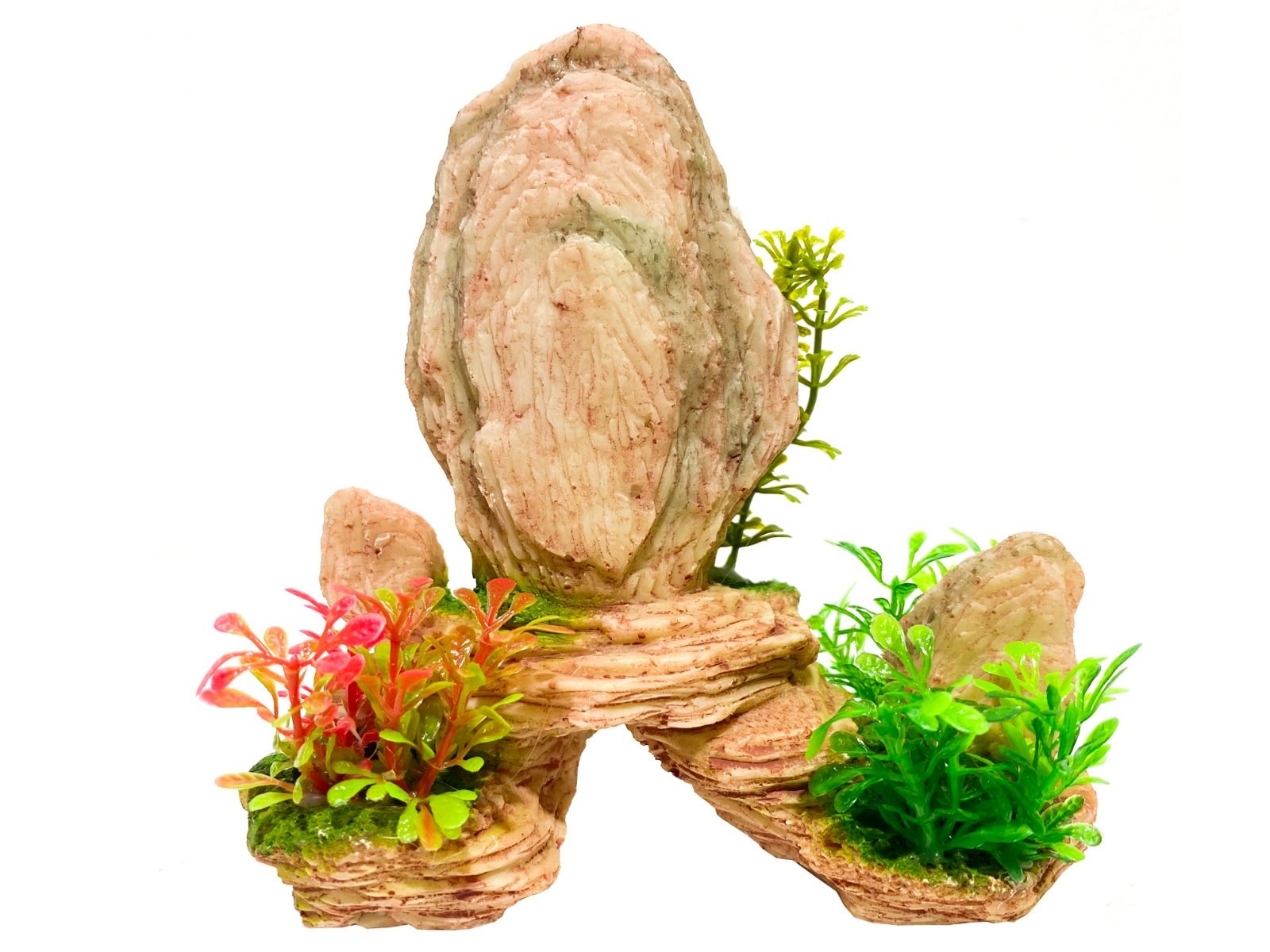 Decor acvariu stanci cu plante 2 Decor acvariu stanci cu plante
