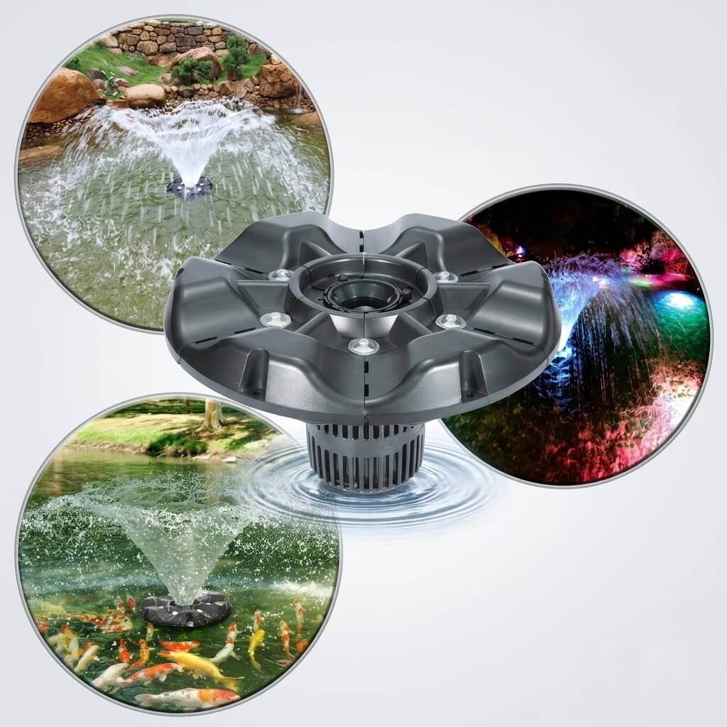 Fantana arteziana pentru iaz cu leduri 20000 l/h 3 Fantana arteziana pentru iaz cu leduri 20000 l/h