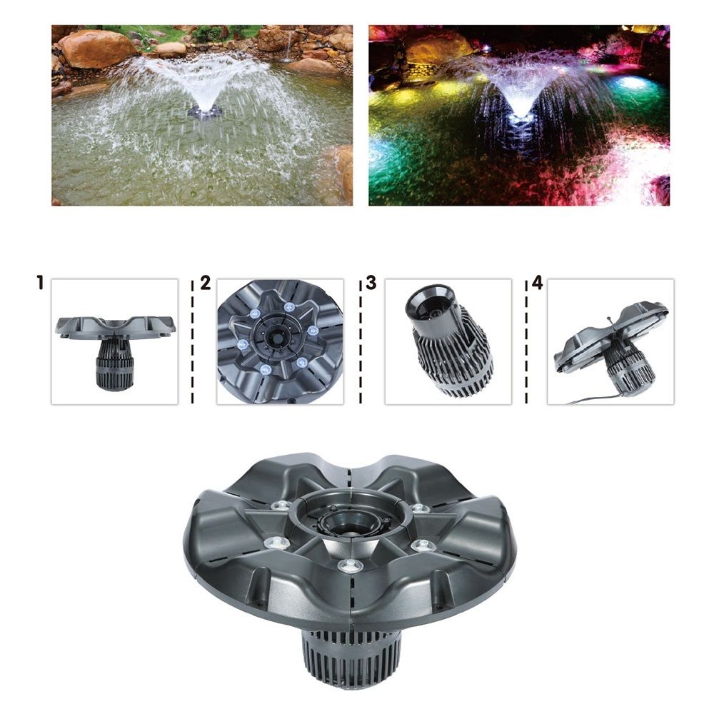 Fantana arteziana pentru iaz cu leduri 20000 l/h 5 Fantana arteziana pentru iaz cu leduri 20000 l/h-0