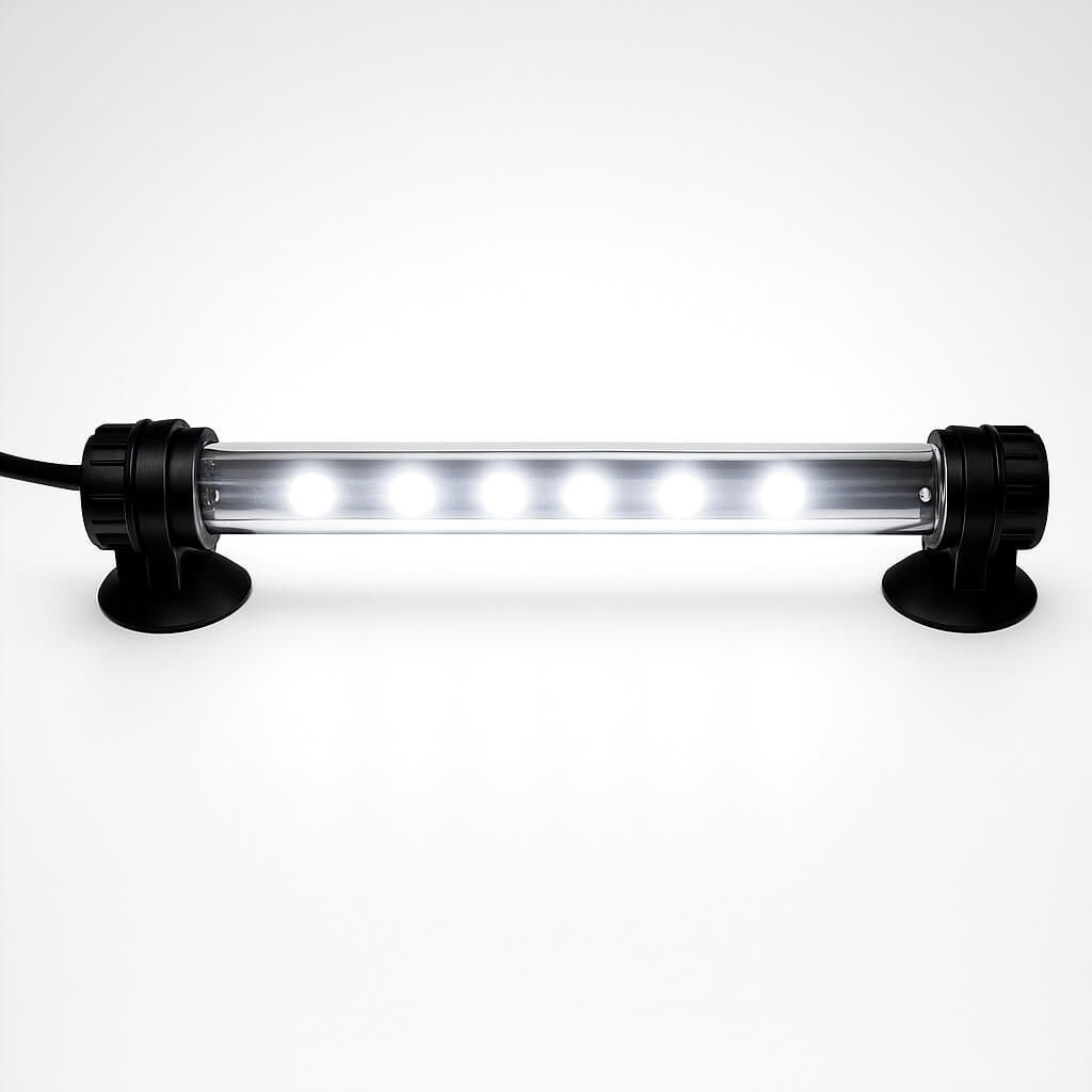 Lampa acvariu cu leduri 17 cm lumina alba 2 Lampa acvariu cu leduri compacta si economica, perfecta pentru decor si vizibilitate sporita. Lampa acvariu led din gama produse de iluminat acvarii, echipata cu leduri acvariu eficiente.