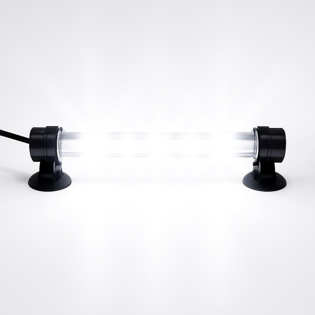 Lampa acvariu cu leduri 17 cm lumina alba 1 Lampa acvariu cu leduri 17 cm ofera lumina alba perfecta pentru decor si cresterea plantelor. Lampa acvariu led din gama produse de iluminat acvarii cu leduri acvariu eficiente si economice.