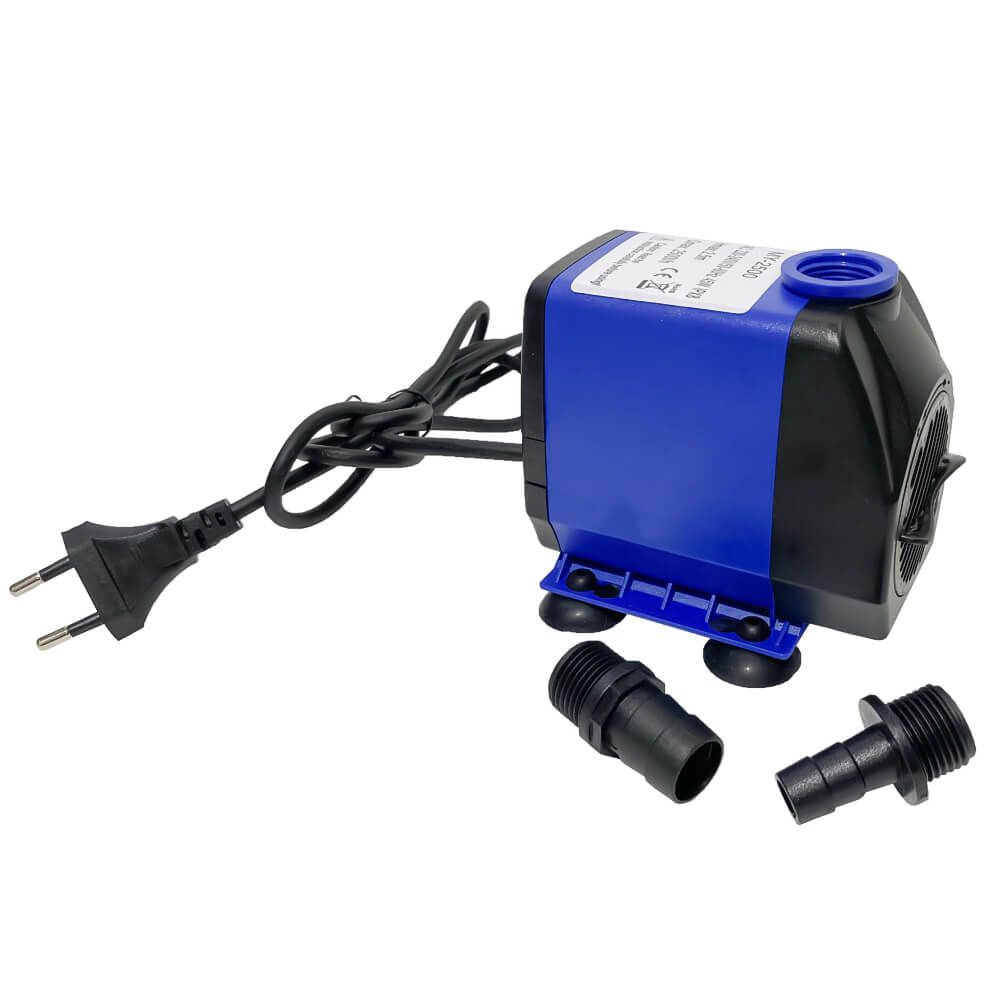 Pompa submersibila 2500 l/h cu reglaj debit apa 3 Pompa submersibila 2500 l/h este ideală pentru diverse proiecte acvatice, de la pompe fantani arteziene la pompe recirculare a apei sau pompe iazuri. Solutie eficienta si versatila, comanda chiar acum din magazin pompe submersibile.