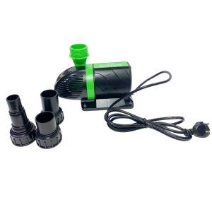 Pompa submersibila pentru iaz 5000 litri/ora e una din cele mai bune pompe submersibile profesionale cu utilizare atat imersata in apa cat si pe uscat intr-un circuit amorsat cu apa. Pompă de apă submersibila ce se utilizează atât introdusă în apă cât și pe uscat și care se pretează pentru diverse domenii de activitate cum ar fi: -grădini ornamentale – cele mai bune pompe submersibile -acvarii de dimensiuni mari și medii – pompe submersibile profesionale -acvarii de prezentare pește viu gen supermarket -bazine de păstrăv -heleștee -iazuri una din cele mai bune pompe submersibile profesionale pentru iazuri -fântâni arteziene -cascade și alte amenajări de apă -recircularea apei – una din cele mai performante pompe submersibile de pe piata -alimentarea cu apă a diverselor incinte -alimentarea cu apă pentru saune, piscine, bazine cu hidromasaj -sisteme de filtrare a apei -irigații – pompa submersibila polivalenta -cascade -alimentarea cu apă a diverselor sisteme de filtrare Aceasta pompa Boyu face parte din cele mai bune pompe submersibile datorita faptului ca se pot folosi atat imersate in apa cat si pe uscat. Pompele Boyu XL pot fi folosite ca pompe pentru fantani, ca pompe pentru iazuri, ca pompe de recirculare, pompe de alimentare cu apa. Caracteristici: Cele mai bune performanțe cu un consum minim de energie electrică datorită tehnologiei de conversie adaptivă a frecvenței în funcție de viteză. Extrem de silentioasă. Se poate folosi atât în apă dulce cât și în apă sărată ( în mediu coroziv) Se poate folosi atât în apă cât și pe uscat. Motor capsulat și extrasigilat pentru lucrul în siguranță în contactul cu apa. Ax ceramic noncoroziv. Model: XL-5000 Voltaj: AC230V. Frecvență: 50 Hz. Consum de energie electrică: numai 40 W. Debit maxim: 5.000 Litri / Oră. Înălțimea coloanei maxime de apă ridicată: 3,2 metri. Diametrul ștuțului de evacuare a apei: 1½ inch. Debitul de apă nu este reglabil la acest model de pompă submersibilă. Dimensiuni: 225 x 100 x 161 mm. Lungimea cablului electric: 2 metri.