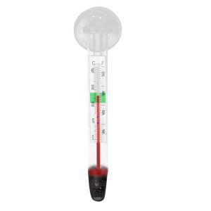 Termometru acvariu din sticla, usor de citit. Termometru de acvariu precis si rezistent, ideal pentru monitorizarea temperaturii apei. Un termometru acvariu este esential pentru pasionatii de acvaristica care doresc sa asigure un mediu stabil si sanatos pentru pestii si plantele lor. Acest termometru pentru acvariu din sticla este special conceput pentru masurarea precisa a temperaturii apei si te ajuta sa controlezi conditiile din acvariul tau pentru a preveni variatiile care pot afecta vietuitoarele. Realizat din materiale de inalta calitate, termometrul din sticla este rezistent, usor de citit si simplu de instalat.