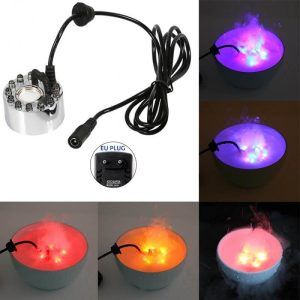 Generator de ceata cu 12 leduri, Mist Maker ideal, Generator de ceata cu ultrasunete pentru efecte spectaculoase, aparat ceata rece modern! Cauti o solutie inovatoare pentru a adauga un efect spectaculos spatiului tau sau pentru a crea un mediu propice vietuitoarelor din terarii? Generatorul de ceata cu 12 leduri este dispozitivul ideal pentru oricine doreste sa simuleze un nor natural, sa creasca nivelul de umiditate sau pur si simplu sa aduca o atmosfera relaxanta si placuta. Acest Mist Maker combina tehnologia ultrasunetelor cu un sistem de iluminare RGB, generand ceata racoroasa si spectacole vizuale deosebite. Fiind un generator de ceata cu ultrasunete, acest aparat este perfect atat pentru decor, cat si pentru aplicatii practice, precum cresterea umiditatii aerului sau utilizarea in terarii tropicale si desertice.