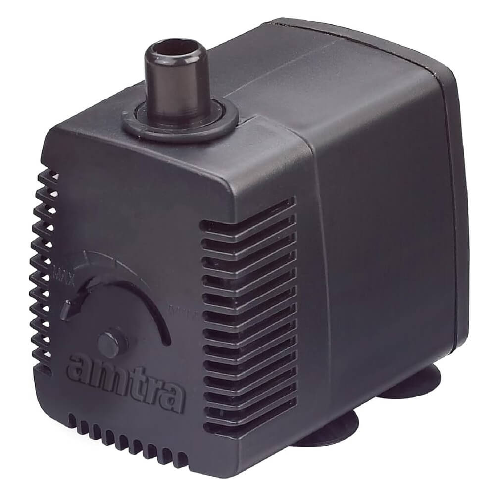 Mini pompa submersibila reglabila 520 l/h 9 Mini pompa submersibila reglabila cu debit de 520 l/h. Mini pompa submersibila 220V folosita ca pompa fantana arteziana mica, pompa acvariu sau arteziana pisici De asemenea se poate folosi la amenajarea diferitelor fluxuri mici de apă curgătoare. Detalii tehnice: Debit maxim: 520 litri / oră. Înălțimea maximă a coloanei de apă ridicată dată de producător: 85 cm. Putere electrică: 4,3 W. Dimensiuni: 40 x 62 x 65 mm. Stream 480 are mai multe stuturi de evacuare a apei. Doua dintre ele au urmatoarele diametre: 10 mm. 13 mm. Mini pompa submersibila reglabila, cu un debit de 520 l/h, o solutie versatila si eficienta pentru imbunatatirea mediului acvatic din casa sau gradina dumneavoastra. Aceasta mini pompa submersibila 220V este perfect adaptata pentru a servi ca pompa pentru fantani arteziene mici, pentru acvarii sau chiar pentru fantani arteziene dedicate pisicilor, oferind o flexibilitate remarcabila si o performanta de incredere. Cu capacitatea de a regla debitul de apa, aceasta pompa va permite sa ajustati fluxul in functie de nevoile specifice ale proiectului acvatic, fie ca doriti sa creati o mica cascada relaxanta intr-o fantana arteziana de apartament, sa asigurati o circulatie constanta si sanatoasa a apei in acvariu sau sa oferiti animalelor de companie o sursa curata si continua de apa. Designul compact al pompei faciliteaza instalarea discreta si eficienta in orice mediu acvatic fara a perturba estetica sau linistea spatiului. Eficienta energetica ridicata a modelului de 220V asigura ca in ciuda performantelor sale puternice consumul electric ramane scazut contribuind la economii pe termen lung. Aceasta mini pompa submersibila reglabila este solutia ideala pentru cei care cauta o modalitate practica si eficienta de a adauga viata si miscare in mediul acvatic din jurul lor, fie ca este vorba de un acvariu de acasa, o fantana arteziana in gradina sau un sistem de hidratare pentru pisici. Performanta sa adaptabila, combinata cu usurinta de instalare si intretinere, o face o alegere excelenta pentru pasionatii de acvaristica si peisagistica acvatica, garantand satisfactie si rezultate remarcabile in orice proiect acvatic.