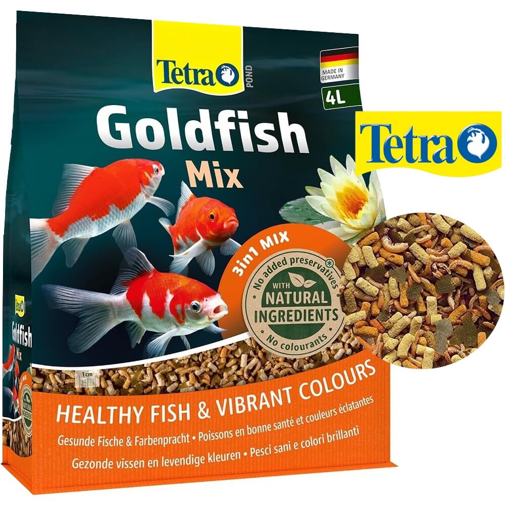 Mancare pesti Tetra Pond Glodfish Mix 4l 1 Prezentare Tetra Pond Glodfish Mix 4l, mancare pesti bogata in proteine, perfecta ca mancare pesti iaz si mancare de pesti.