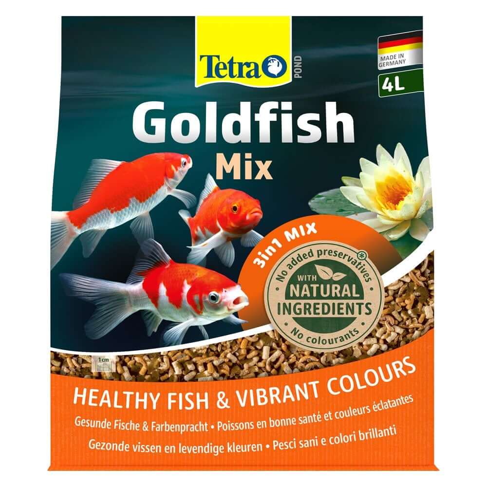 Mancare pesti Tetra Pond Glodfish Mix 4l 5 Focus pe mancare pesti Tetra Pond Glodfish Mix 4l, mancare pentru pesti de balta menita sa fie mancare carasi.
