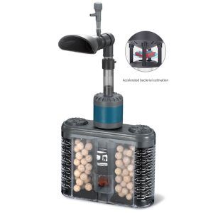 Descoperă soluția ideală pentru acvariul tău! Sistemul avansat de filtrare apa acvariu pentru bazine de 5-75L oferă claritate și prospețime impecabilă. Acest filtru acvariu compact include o pompă performantă și un sistem de filtrare biologică cu bile bio și burete, perfect pentru un mediu curat și oxigenat. Cu un design practic și eficiență garantată, acest filtru oxigen acvariu este partenerul de încredere pentru sănătatea ecosistemului acvatic.