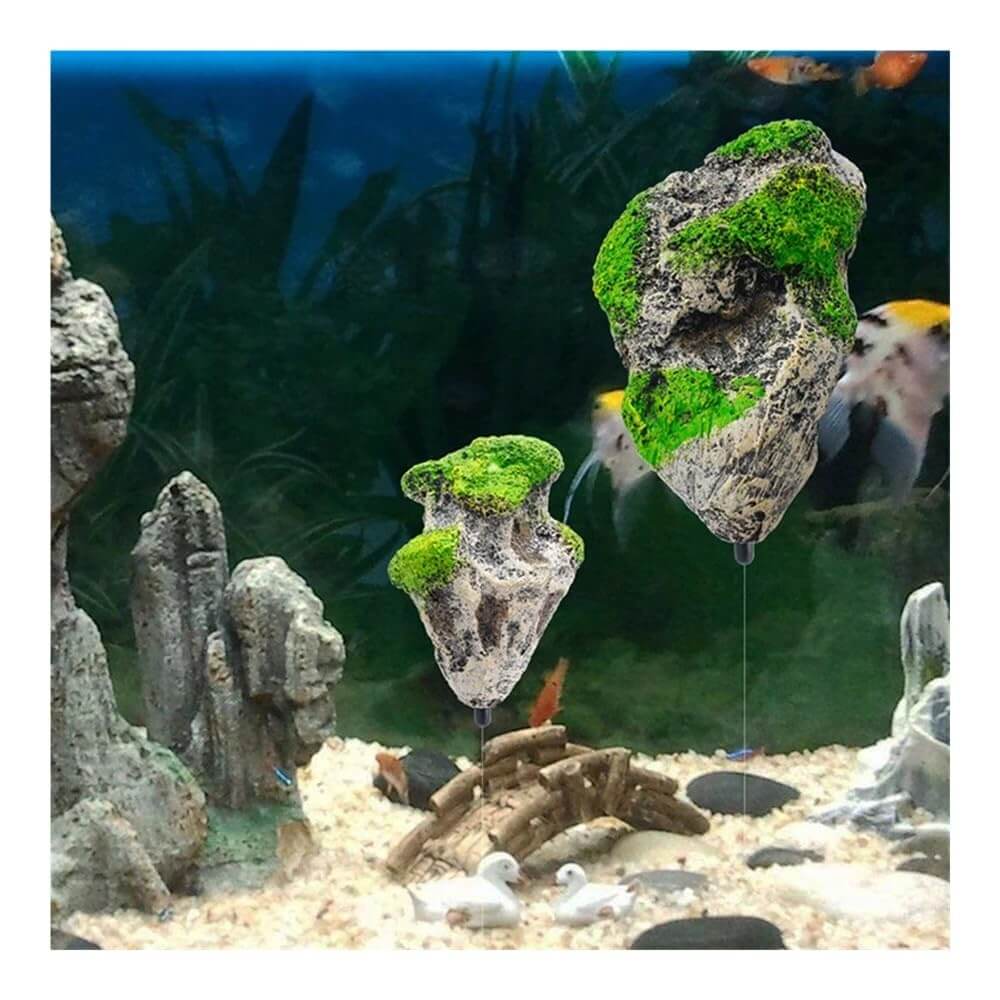 Pietre plutitoare acvariu set roci S si M 4 Beneficii: Estetica unica: Aceste pietre plutitoare acvariu creeaza un punct focal inedit, atragand privirile si transformand acvariul intr-un spatiu fascinant. Flexibilitate de utilizare: Fiecare piatra artificiala plutitoare de acvariu din set se potriveste in aproape orice tip de acvariu, fiind compatibile cu diverse teme de design. Siguranta garantata: Materialele utilizate nu afecteaza calitatea apei, protejand vietuitoarele din acvariu. Instalare usoara: Fara a necesita unelte suplimentare, decoratiunile sunt rapid integrate in orice setup.
