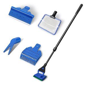 Set de curatare acvariu 5 in 1, Kit multifunctional curatare acvariu, ideal ca Set intretinere acvariu pentru o curatare rapida si eficienta!