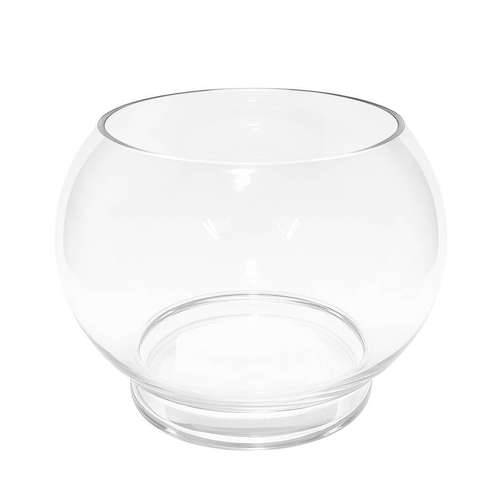 Bol sticla 3.2L decorativ flori sau pesti, diametru 20 cm 3 Bol sticla transparent si elegant, cu volum de 3.2L, ideal ca bol de sticla decorativ sau bol pentru pesti mici. Face parte dintr-o gama variata de boluri din sticla si poate fi folosit ca bol sticla pentru flori.