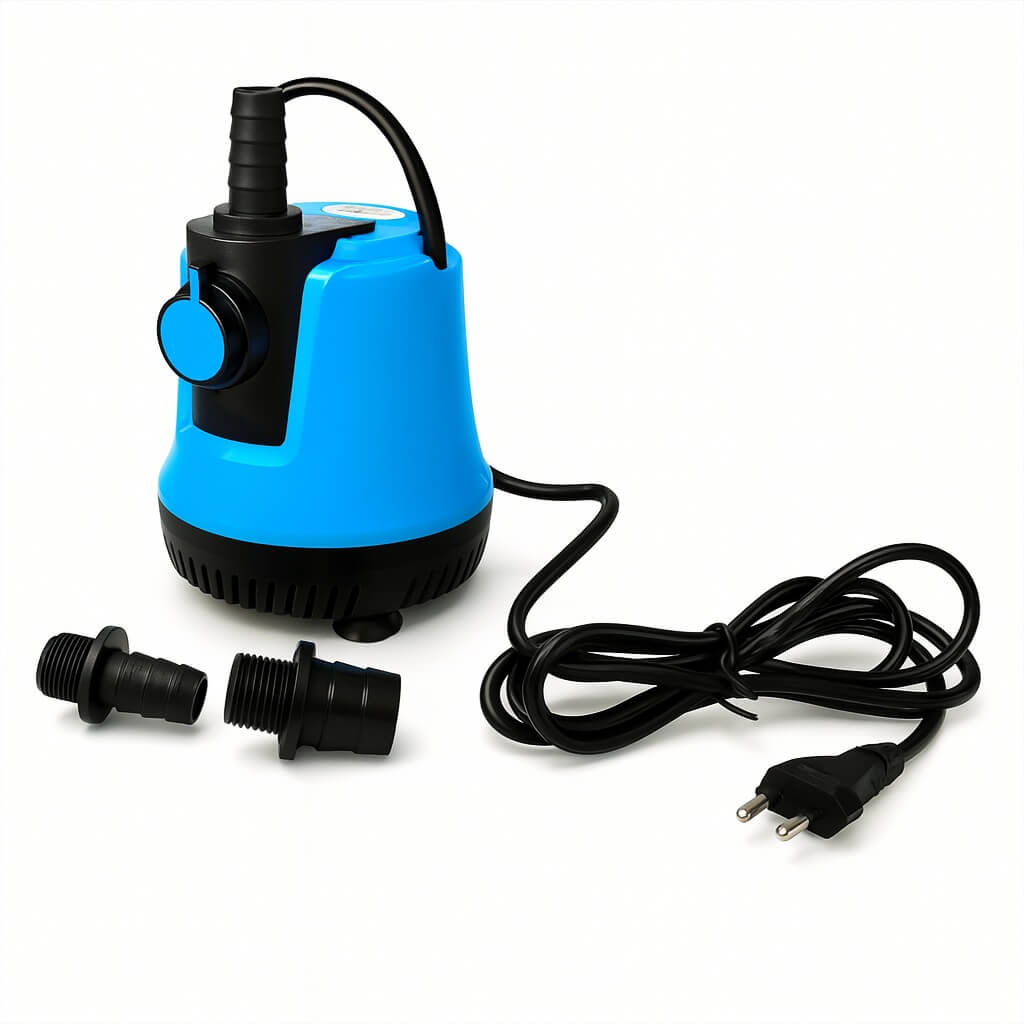 Pompa evacuare apa drenaj 2500 L/h, 1.6 m H max reglaj debit 6 Pompa evacuare apa compacta si performanta, cu debit 2500 L/h, este recomandata pentru gospodarie. Este excelenta ca pompa evacuare piscina, eficienta ca pompa drenaj apa, dar si ideala ca pompa recirculare iaz. Ofera si un plus estetic, fiind o pompa fantana arteziana care creeaza efecte vizuale spectaculoase.