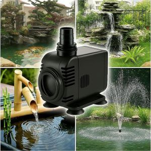Pompa fantana arteziana si recirculare apa cu debit 3000 l/h si Hmax 3.5m, ideala ca pompa pentru fantana arteziana, pompa recirculare iaz si pompa apa pentru fantana arteziana. Versatila, puternica si durabila, functioneaza impecabil ca pompa apa iaz pentru a mentine circulatia apei constanta si limpede.