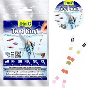 Tester apa acvariu Tetra Test 6 in 1 este solutia ideala pentru teste apa acvariu rapide si precise. Acest set cu 10 benzi ofera teste acvariu complete, ajutandu-te sa verifici parametrii esentiali ai apei. Cu kitul tetra 6 in 1, obtii control deplin pentru sanatatea pestilor si claritatea apei din acvariu.