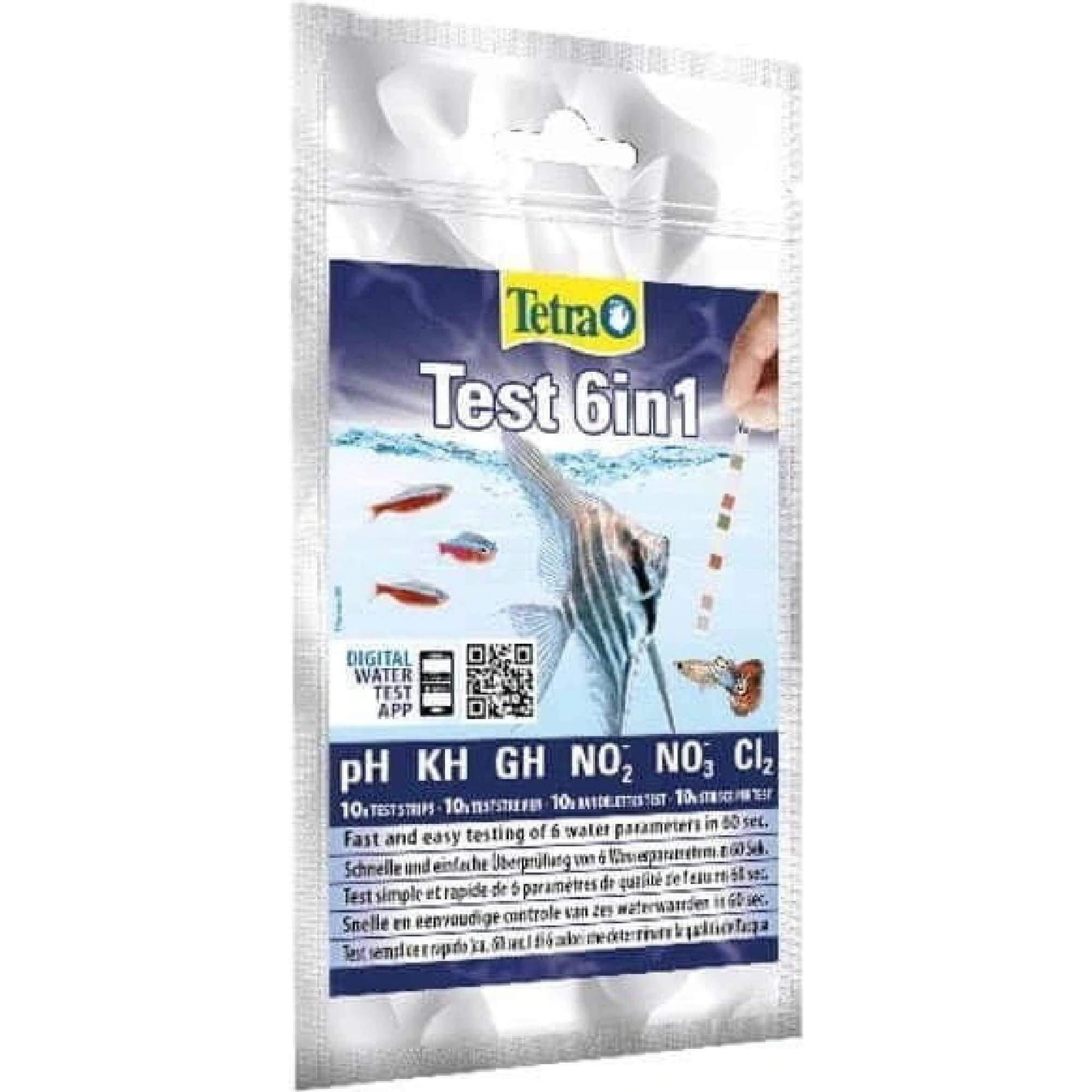 Tester apa acvariu Tetra Test 6 in 1 teste acvariu 10 benzi 6 Tester apa acvariu Tetra Test 6 in 1 transforma testarea apei intr-un proces simplu si precis. Acest kit cu 10 benzi pentru teste apa acvariu este perfect pentru monitorizare constanta. Cu aceste teste acvariu tetra 6 in 1 vei sti mereu cand apa are nevoie de ajustari pentru sanatatea pestilor.
