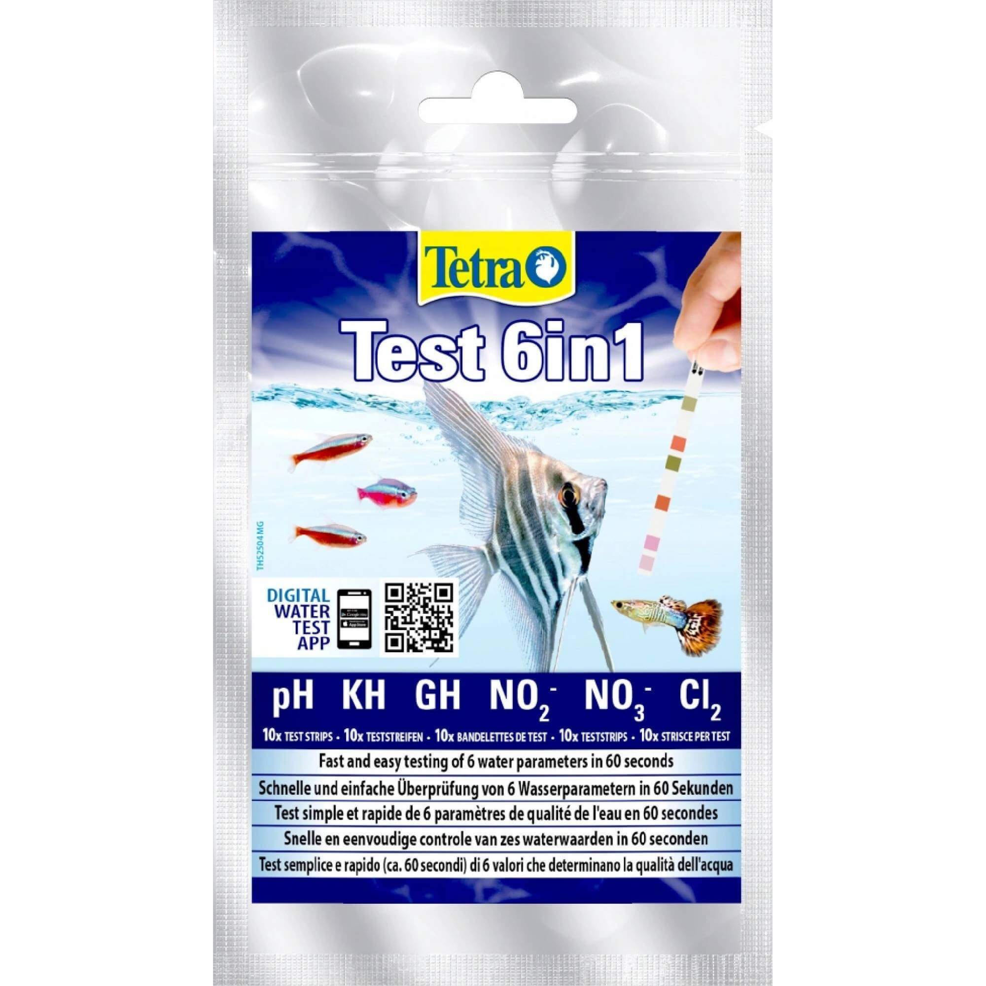 Tester apa acvariu Tetra Test 6 in 1 teste acvariu 10 benzi 7 Tester apa acvariu Tetra Test 6 in 1 te ajuta sa mentii calitatea apei sub control in doar cateva secunde. Cele 10 benzi pentru teste apa acvariu sunt rapide si usor de utilizat. Aceste teste acvariu tetra 6 in 1 garanteaza siguranta ecosistemului si protejeaza sanatatea pestilor.