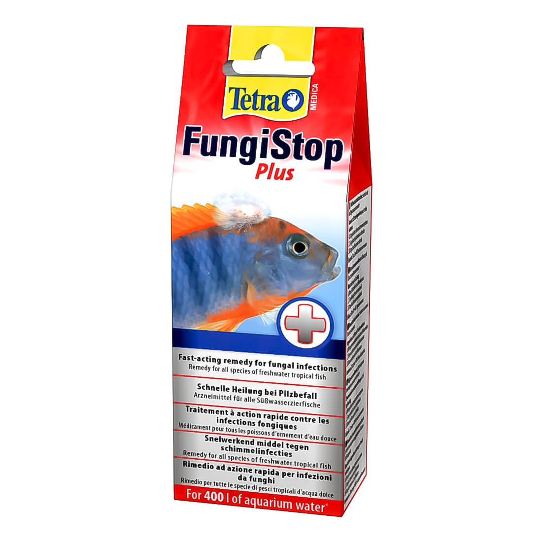 Tratament pesti Tetra Medica fungistop Plus 20 ml 2 tratament pesti Tetra Medica FungiStop Plus 20 ml, fungistop tetra pentru acvarii curate; tetra medica fungistop plus, usor de folosit.
