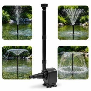 Kit fantana arteziana cu pompa 1800 l/h si patru efecte de jet in iaz decorativ