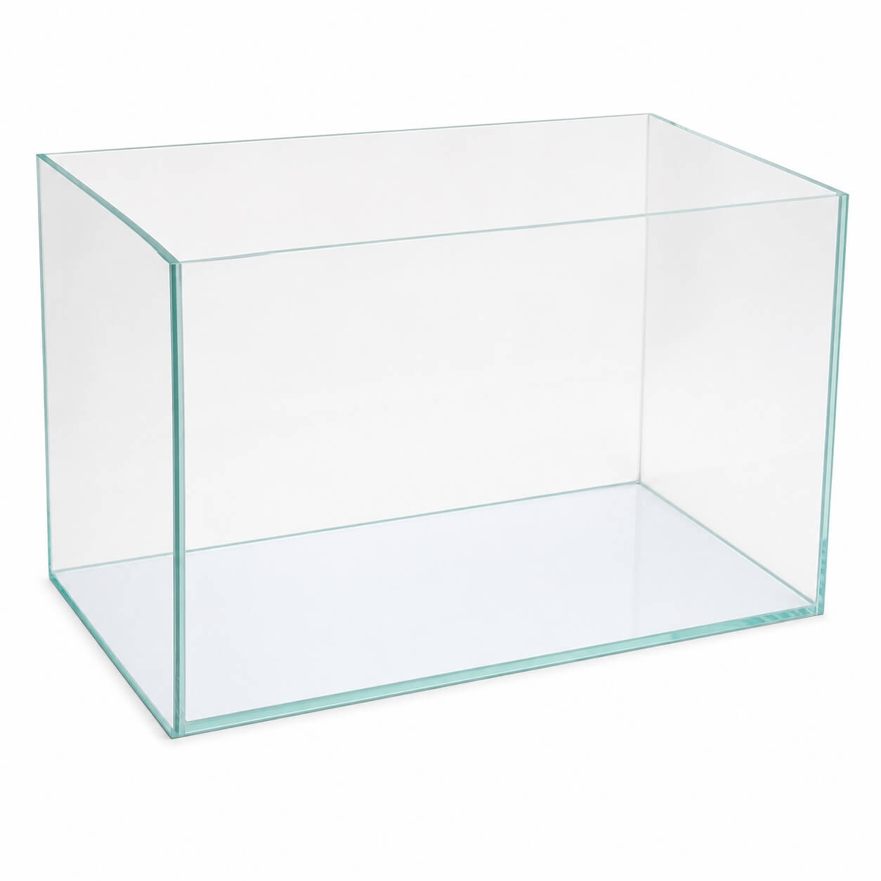 Acvariu sticla pesti exotici OptiWhite 39 Litri, 50x26x30 cm 10 Acvariu sticla OptiWhite vazut din unghi frontal lateral