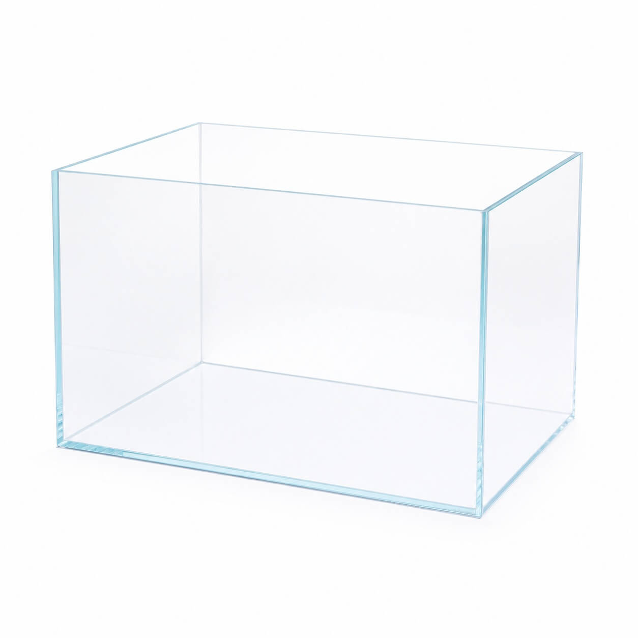 Acvariu sticla pesti exotici OptiWhite 39 Litri, 50x26x30 cm 7 Acvariu OptiWhite de 39 litri vazut din lateral si din fata