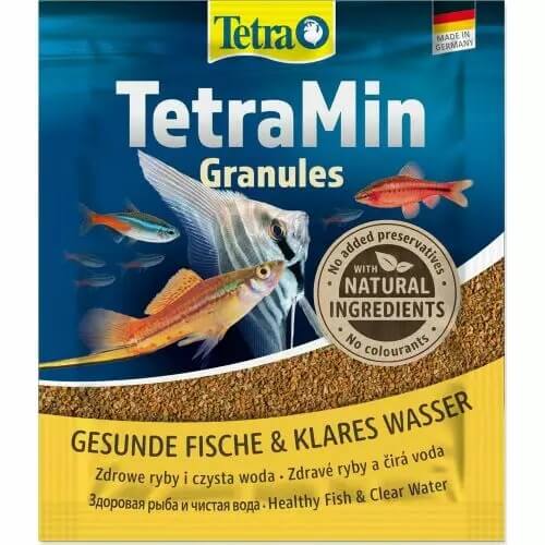 Mini acvariu 4 litri echipat complet pentru pesti 5 Hrana granulata TetraMin Granules pentru pesti exotici, plic de 15 g inclus in pachetul acvariului