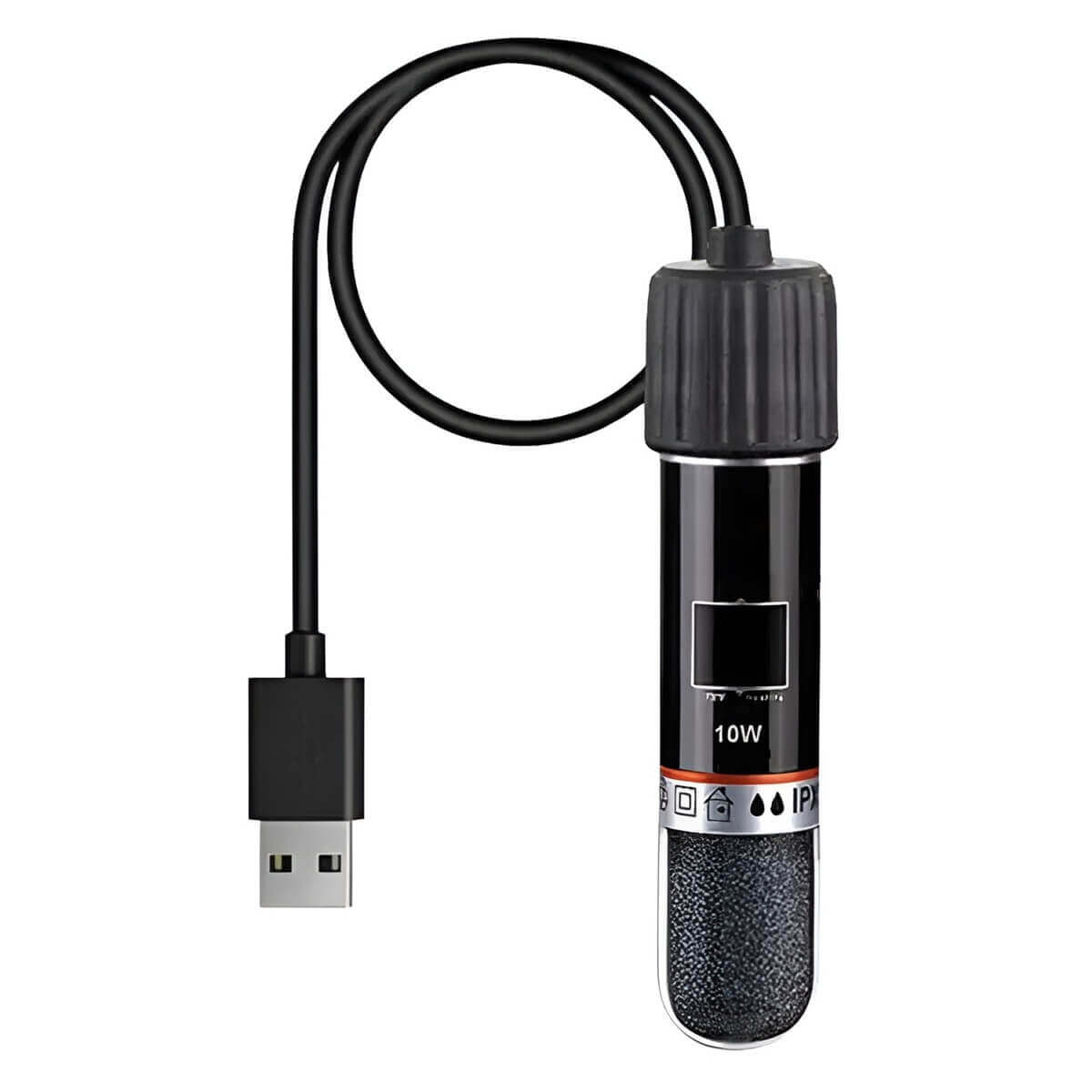 Mini acvariu 4 litri echipat complet pentru pesti 7 Mini incalzitor acvariu 10W cu alimentare USB, accesoriu compact inclus in pachet