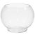 Bol de sticla 6L decorativ flori pesti, diametru 24 cm