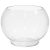 Bol de sticla 6L decorativ flori pesti, diametru 24 cm