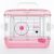 Cusca hamsteri rosie 32x21x25 cm cu accesorii complete