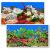 Fundal acvariu background coral/plante 3D, 30×100cm