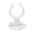 Ventuza de acvariu transparenta cu clip alb diametru 20 mm